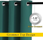 NICETOWN Blackout Curtains for Girl's Room， Thermal Insulated Solid Grommet - Image 2