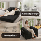 BSHOMGI Folding Sofa Bed, 2 in 1 Convertible Sofas Lounger Comfy Single Chair - Image 4