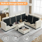 104'' V Shaped Modular Sofa, Sectional Couch - Image 3