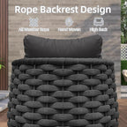 TWT 5 Pieces Patio Furniture Set, Outdoor Rope Conversation Sectional Patio Sofa - Image 9