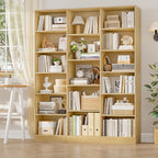 FACBOTALL Triple Wide Bookshelf, 6 Tier Large Bookshelf, Bookcase - Image 2