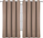 Cappuccino Thermal Blackout Curtains/52 x 54 Inch/Set of 2 Panels Room - Image 2
