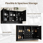 Gyfimoie 71-Inch Tall Wine Bar Cabinet - Image 4