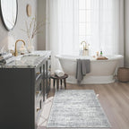 Soalmost 2x3 Washable Rugs for Kitchen, Small Area Rug Grey | Non-Slip Vintage - Image 9