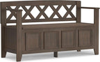 SIMPLIHOME Amherst Entryway Storage Bench by SimpliHome
