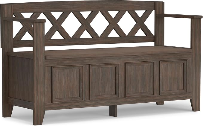 SIMPLIHOME Amherst Entryway Storage Bench by SimpliHome