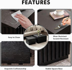 Black Nesting Tables for Living Room, Square Nesting Coffee Table Farmhouse - Image 5