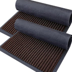 OLANLY 2-Pack Front Door Mats 33x21, Waterproof Heavy-Duty Doormats | Brown by OLANLY