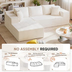 Homall 108" Modular Sectional Sofa, Boneless Couch - Image 7