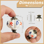 Ivory Pumpkin Knobs 12 Pack Ceramic Cabinet Knobs Vintage Drawer Pulls - Image 4