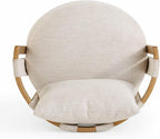 First of a Kind Swivel Chair in Cream Linen - Image 6