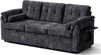 Convertible Sleeper Sofa Bed, 63 Inch Chenille Pull Out Couch - Image 12