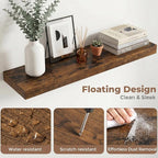 FLYJOE Floating Shelves for Wall, 32 Inch Floating Shelves Set of 2, Kitchen - Image 4