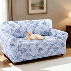H.VERSAILTEX Floral Pattern Loveseat Cover Printed 2 Cushion Sofa Cover High - Image 2