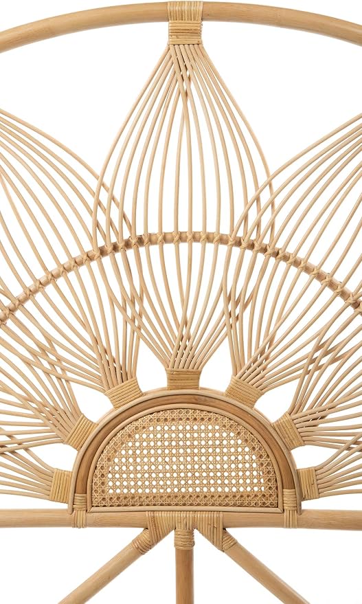 Kouboo Sunflower Rattan California King Headboard Bedroom Bedroom Furniture - Image 4