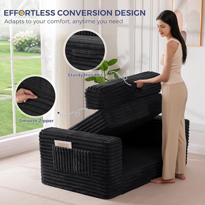 MAXYOYO Convertible Sofa Bed, 2 in 1 Folding Couch Bed - Image 7