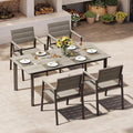 Outdoor Dining Set for 4, Patio Table and Chairs Set by Oasbira