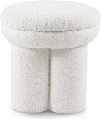Furniture of America Rami Modern 18-inch Mushroom-Shape Upholstered Ottoman - Image 4
