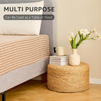 Handwoven Seagrass Ottoman Stool — Natural Round Footstool, Eco‑Friendly Accent - Image 6