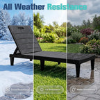 Devoko Outdoor Chaise Lounge Chair Set of 2 - Image 8