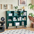 LEYAOYAO 10 Cube Bookshelf, 3 Tier Vintage 55" Wide Bookcase - Image 9