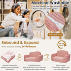 Foryoomi Extra Wide 2 in 1 Convertible Toddler Kids Couch - Image 7