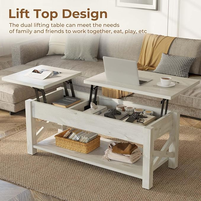 Rolanstar 47.2" Lift Top Coffee Table - Image 5