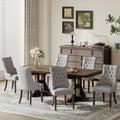 COLAMY Fabric Side Dining Chairs Set of 6, Wingback Upholstered Dining Room by COLAMYHOME