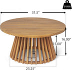 Merax Outdoor 4-Piece Acacia Wood Conversation Set - Image 7