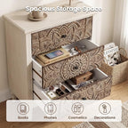 HOMPUS White 3 Drawer Dresser Set 2, Bedside Table Set of 2 - Image 6