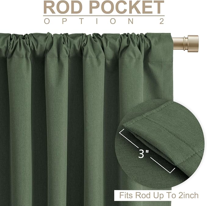 Linen Textured Total Blackout Curtains - Image 4