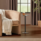 mDesign Glass Top Side/End Drink Table - Image 2