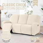 TAOCOCO Recliner Sofa Covers 8-Pieces Stretch Large Couch Covers - Image 2