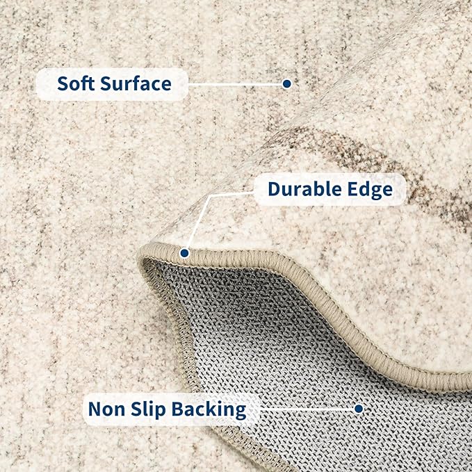 GarveeHome Scalloped Washable Rug 9x12 Area Rug - Image 4