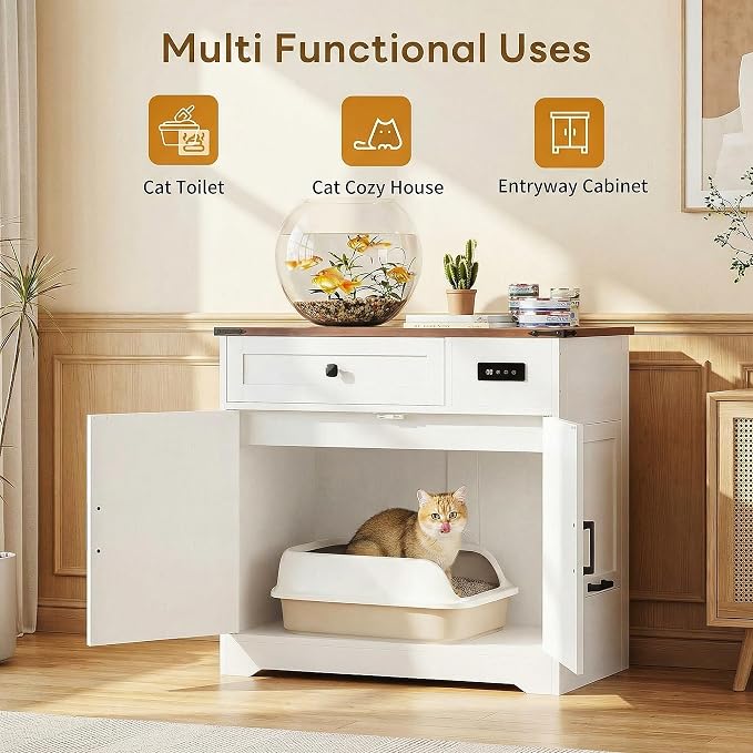 LIKIMIO 31.5" Smart Cat Litter Box Enclosure - Image 6