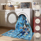 Blue Floral Hallway Runner Rug 3x7 - Image 3