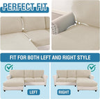H.VERSAILTEX Sectional Couch Covers 6 Pieces Stretch Sofa Cover - Image 5