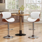 YaFiti Bar Stools Set of 4, Modern Pu Leather Swivel Adjustable Bar Stool - Image 7