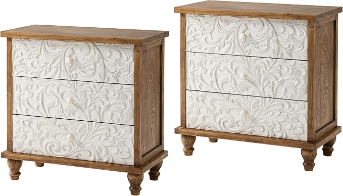 3 Drawer Farmhouse Dresser x 2P by LONYKE
