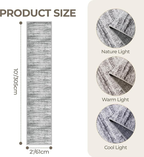 2x10 Runner Rug Non Slip, Washable Hallway Runner Rug, Laundry Room, Soft - Image 2