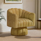 Dewhut Swivel Accent Chair, 360° Swivel Barrel Chair by FocusOnQualityFurniture
