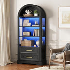 HOOBRO Tall Arched Bookshelf, Arch Bookcase - Image 8