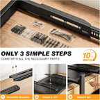 Universal TV Stand Mount for 24-80 inch Flat or Curved TVs, Height Adjustable - Image 6