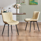 YOUNUOKE Mid-Century Modern Dining Chairs Set of 2, Armless Accent Chair by YOUNUOKE