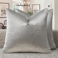 GIGIZAZA Silver Grey Velvet Throw Pillow Covers 20x20 Pack of 2 | Decorative by GIGIZAZAFocusingonhomedecoration