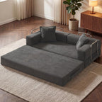 GRUSIGN 78 Inch Convertible Sofa Bed, 5-in-1 Futon Sofa Bed Pull Out Couch - Image 8