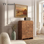 Curved 5-Drawer Dresser for Bedroom, 45.59" Tall Modern Chest of Drawers - Image 4
