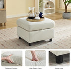 WUTUTUEE 25" Square Storage Ottoman - Image 3