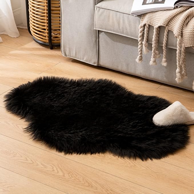 MIULEE Fluffy Rug Soft Shaggy Faux Fur Area Rug Luxury Plush Cloud Shape Carpet - Image 7