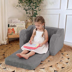 MeMoreCool Toddler Chair Comfy for 1-3 Years Old, Corduroy Kids Couch Bed Fold - Image 2